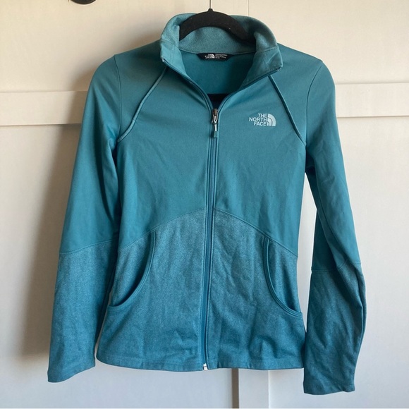 The North Face Athletic Jacket Full Zip Blue Fitted Sz XS - Picture 1 of 7